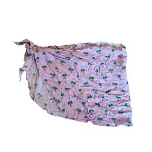 Kenny Flowers Sarong Cover-Up Palm Tree‎ Print Beach Pool Resort Wear